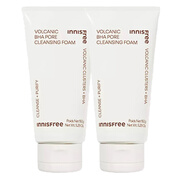 悅詩(shī)風(fēng)吟（innisfree）洗面奶150ml綠茶潔面乳火山泥清潔毛孔泡沫潔顏男女學(xué)生韓國進(jìn)口 火山泥多效凈透洗面奶 150ml *2