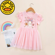 G.duck寶寶夏裝連衣裙美樂(lè )蒂裙子女童夏季洋氣公主裙韓系兒童庫洛米衣服 美樂(lè )蒂粉紅色 110 碼建議年齡3-4歲