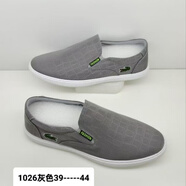 LACOSTE2025春夏新品帆布鞋休閑軟底防滑駕車鞋男士布鞋透氣套腳板鞋 圖二灰色 39