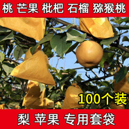 梨子專用套袋蘋果套袋臍橙桔子橘子果袋桃子番石榴水果防蟲袋枇杷 （套半斤內(nèi)）刀把平口單層15*18 100個袋子/件