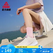 匹克（PEAK）男鞋新款低幫網(wǎng)面耐磨減震跑步鞋舒適透氣運(yùn)動鞋 【女款】帆布白 39