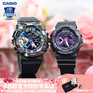 卡西歐（CASIO）【七夕禮物】G-SHOCK/BABY-G卡西歐情侶手表男女潮流運(yùn)動(dòng)電子表 GM-110B+ BA-110TM-1相濡以沫