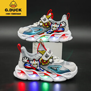 G.DUCKKIDS兒童運(yùn)動(dòng)鞋男童鞋子春秋夏網(wǎng)面透氣1-9歲6中小童寶寶奧特曼發(fā)光鞋 A66紅色單網(wǎng)夏款 26 內(nèi)長(zhǎng)約16.4CM
