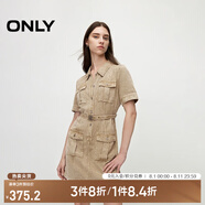 ONLY夏季休閑百搭POLO領(lǐng)高腰顯瘦短裙連衣裙女|124207106 C63 鵜鶘沙色 S (160) 80A