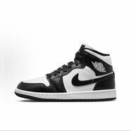 耐克（NIKE）aj1中幫籃球鞋黑白板鞋男女同款情侶休閑運(yùn)動(dòng)鞋 黑白 45