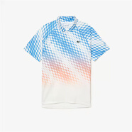 鱷魚（LACOSTE） x Novak Djokovic 德約科維奇男款專業(yè)比賽輕便透氣網(wǎng)球服POLO衫 白藍橙-YIP XS - 2