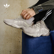 adidas「增嗨鞋」HAIWEE經(jīng)典復(fù)古運(yùn)動(dòng)老爹鞋男女阿迪達(dá)斯三葉草 淺灰/白JS3026   40