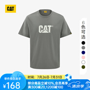 CAT卡特春新品男涼感設(shè)計(jì)反光logo印花短袖T恤輕戶外 灰色 L