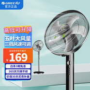 格力（GREE）電風扇家用風扇節(jié)能落地扇學生立式大風量客廳宿舍機械五葉扇 FD-4012-WG 黑色