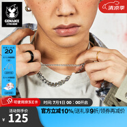 Genanx閃電潮牌新款松石雙層項鏈情侶款小眾情人節(jié)禮物 銀白色 43cm 1個