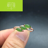 鄭行亞胖東來(lái)品質(zhì)S925純銀碧玉葫蘆戒指女款新款國(guó)風(fēng)可調(diào)節(jié)開(kāi)口鳳尾指環(huán) 碧玉三生三世款 開(kāi)口可調(diào)節(jié)