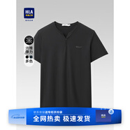 海瀾之家短袖T恤男光澤絲爽棉彈力圓領(lǐng)短袖男夏季HNTBJ2Y065A-rh HNTBJ2Y307A-黑色W8 L 175/92A 推薦137~150斤