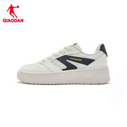 喬丹女鞋板鞋學(xué)生小白鞋潮流運動(dòng)休閑鞋女鞋 象牙色/黑色240522F 38