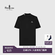 比音勒芬高爾夫【Q彈針織面料】春夏款高爾夫T恤小圓領(lǐng)彈力舒適休閑運(yùn)動短袖T恤 07黑色 2XL