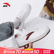 安踏（ANTA）板鞋男鞋小零感夏季厚底增高學(xué)生潮流休閑小白鞋低幫運(yùn)動(dòng)鞋子男 【小零感】象牙白/絳紅色 41