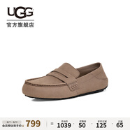 UGG春季男士時(shí)尚舒適純色平底淺口簡(jiǎn)約休閑豆豆鞋樂(lè)福鞋 1166762 SKP |煙羽灰色 42