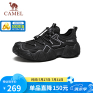 駱駝（CAMEL）【云山】網(wǎng)面戶外徒步登山休閑丑萌鞋情侶 G15S076106 黑色 41