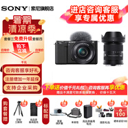 索尼（SONY）ZV-E10 zve10 微單數(shù)碼相機(jī) 4K視頻 入門(mén)級(jí)APS-C畫(huà)幅vlog直播相機(jī) ZV-E10L 黑色16-50+適馬18-50鏡頭 官方標(biāo)配【不含內(nèi)存卡/相機(jī)包/等】