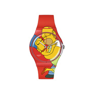 斯沃琪（swatch）【辛普森聯(lián)名款】Swatch斯沃琪瑞士男女情侶對表石英手表生日禮物 甜蜜無間_SO29Z120