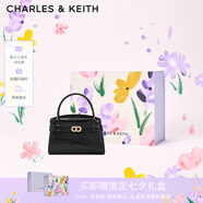 CHARLES&KEITH鱷魚紋凱莉包手提斜挎婚包包女包生日禮物七夕禮物CK2-50270880-1 Black黑色 S