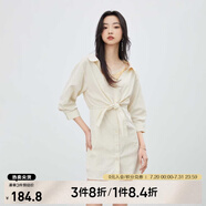 ONLY時(shí)尚顯瘦假兩件七分袖襯衫連衣裙女|123107100 C40 風(fēng)鈴 S (160) 80A