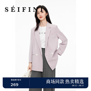 詩(shī)凡黎（'SEIFINI）【商場(chǎng)同款】短外套2023秋新款職業(yè)感粉色西裝女3E8111201 淡粉色 L 165/88A