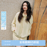 樂町【小彩盾】輕薄防紫外線套裝2025夏季新款收納設計原紗防曬衣 甜玉米黃（現(xiàn)貨） M