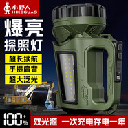 小野人手電筒強光超長續(xù)航野外生存超亮軍家用應(yīng)急巡邏工作手提探照礦燈