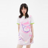 美特斯邦威（Meters Bonwe）格紋連衣裙女夏季舒適時尚校園風(fēng)高腰女士裙子 G款-白雪紫 M 160 84A