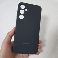 三星（SAMSUNG）三星A55手機殼A54原裝保護套A55液態(tài)硅膠防滑 Galaxy A55簡約小清 原裝硅膠殼淺黑色) 三星GalaxyA55