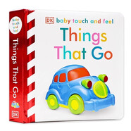 英文原版繪本DK Baby Touch and Feel: Things That Go 幼兒?jiǎn)⒚烧J(rèn)知觸摸書(shū)親子交通工具animal同系列andfeel animals
