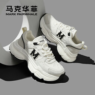 馬克華菲男鞋老爹鞋男2025冬季新款復古防滑運動(dòng)鞋休閑軟底加絨輕奢鞋子男 米色2085 下單送鴨舌帽 39 (245mm) 標準運動(dòng)鞋碼