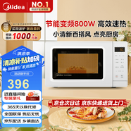 美的（Midea）變頻小清新微波爐 液晶屏幕 磨砂面板 小型20L家用 匠心工藝（PM2002）