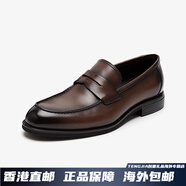萊爾斯丹（le saunda）套腳低幫圓頭樂福鞋男皮鞋5MM01701 深啡色 TML 41