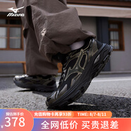 美津濃（MIZUNO）【RACER S】軟底輕便運(yùn)動跑步鞋男女同款緩震透氣休閑慢跑鞋 21/暗黑金屬 36.5 (230mm)