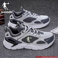 喬丹正品運動(dòng)鞋男鞋軟底跑步鞋2025春季新款輕便網(wǎng)面透氣休閑鞋子男士 灰銀色/煤灰色 39