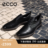愛步（ECCO）皮鞋男 男士皮鞋夏季休閑皮鞋透氣軟底商務德比鞋 適動混合836404 黑色83640401001 41