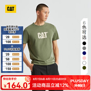 CAT卡特春新品男涼感設(shè)計(jì)反光logo印花短袖T恤輕戶外 暗綠色 2XL