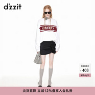 DZZIT地素花朵半裙春秋新款俏趣乖張少女感甜美可愛 黑色 XS