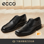 愛步（ECCO）商務(wù)皮鞋男 男士婚鞋結(jié)婚圓頭德比鞋男鞋正裝皮鞋 都市倫敦525604 黑色52560401001 39
