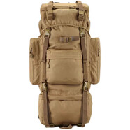 戶(hù)外110升大容量迷彩背囊雙肩背包攜行戰術(shù)登山包U型鋼架大背包 卡其-110L 110L