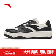 安踏（ANTA）街頑2丨時(shí)尚撞色板鞋男女同款經(jīng)典潮流情侶款休閑運 象牙白/基礎黑-13 37.5