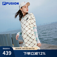 FILA FUSION 斐樂(lè )潮牌女子針織連衣裙夏新款寬松潮流運動(dòng)裙子 仿古白-IV（寬松版型） M 165/84A