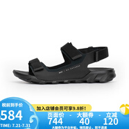 愛(ài)步（ECCO）舒適涼鞋男款 夏季新品男士真皮沙灘鞋824754 51052-黑色 39