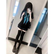 短袖日系校供女夏jk中間百褶裙JK基礎制服學院水手服套裝女 單百褶裙 XS 建議75-85斤