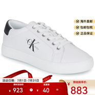 Calvin Klein高端品牌男鞋低幫系帶休閑CK板鞋白色2025新款平底百搭球鞋運動鞋 白色 44