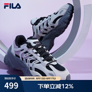 FILA斐樂(lè)女鞋休閑鞋魚(yú)刺二代老爹鞋運(yùn)動(dòng)鞋增高厚底慢跑鞋SOFIA Ⅱ 黑/南極灰-BA 40