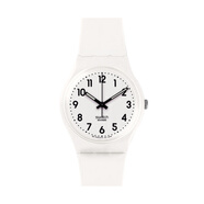 斯沃琪（swatch）斯沃琪瑞士手表經(jīng)典簡約黑白男女學(xué)生石英腕表考試畢業(yè)禮物白色夜光_SO28W107-S14
