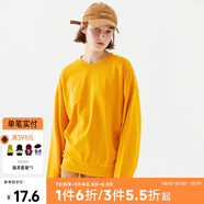 美特斯邦威衛(wèi)衣女秋季新款時(shí)尚純色舒適氣質(zhì)長(zhǎng)袖圓領(lǐng)寬松針織衫女 黃色組 M 160 84A