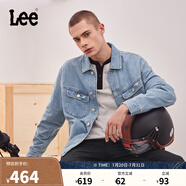 Lee舒適版翻領(lǐng)男長袖牛仔夾克外套休閑潮